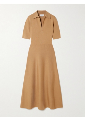 Gabriela Hearst - Bradley Wool, Silk And Cashmere-blend Midi Dress - Brown - x small,small,medium,large,x large
