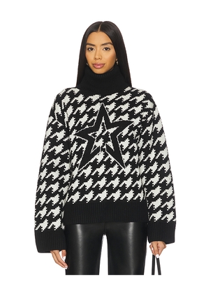Perfect Moment Chunky Houndstooth Sweater in Black. Size L. Also in M, S, XL, XS.