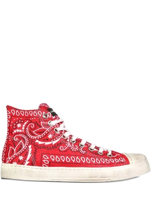 METAL GIENCHI high-top trainers - Red