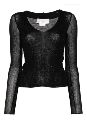 Genny long-sleeve T-shirt - Black