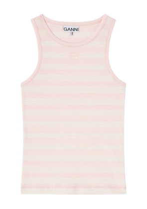 GANNI striped tank top - Pink