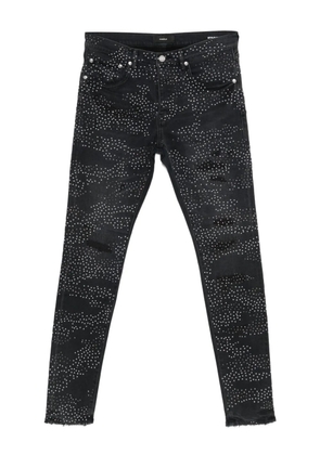 Purple Brand embellished distressed denim - Black