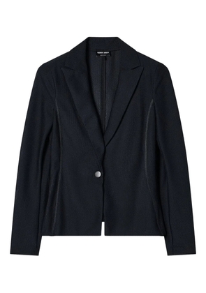 Giorgio Armani seam-detail single-breasted blazer - Black