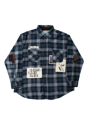 Better with Age Muir Repair patch-detail shirt - Blue