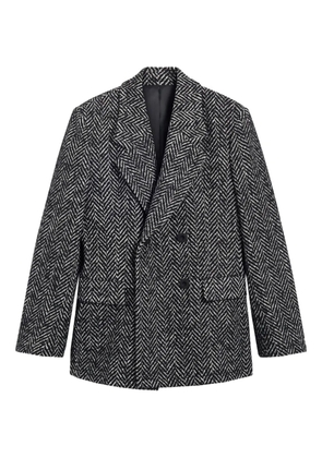 Pence Jade herringbone double-breasted blazer - Black