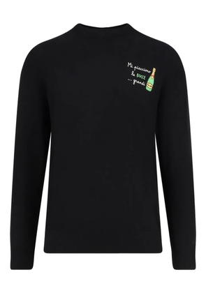 MC2 Saint Barth embroidered crew-neck sweater - Black