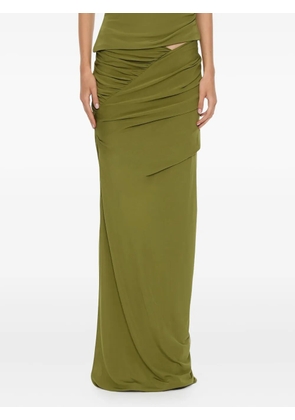 Christopher Esber Christo draped jersey maxi skirt - Green