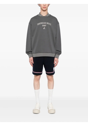 SPORT b. by agnès b. slogan-embroidered sweatshirt - Grey