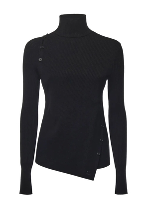 Courrèges button-embellished turtleneck sweater - Black