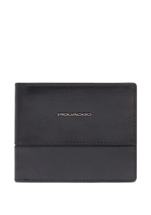 PIQUADRO logo-plaque coin-pocket wallet - Black