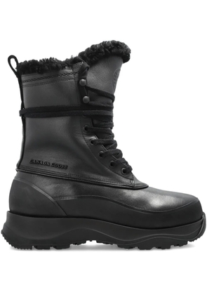 Canada Goose fur-trim lace-up boots - Black