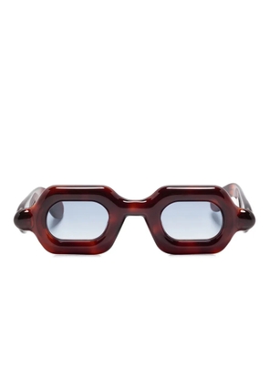 Paloceras Pebble geometric-frame sunglasses - Brown
