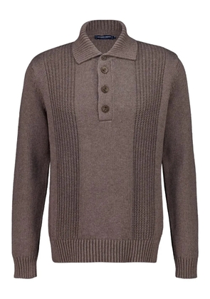 Frescobol Carioca Romano long-sleeves polo - Brown