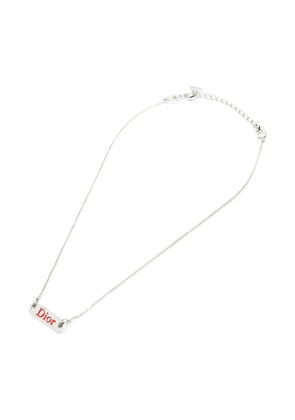 Christian Dior Pre-Owned 1990-2000s logo necklace - Silver