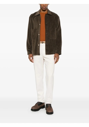 White Sand Buckle belt trousers