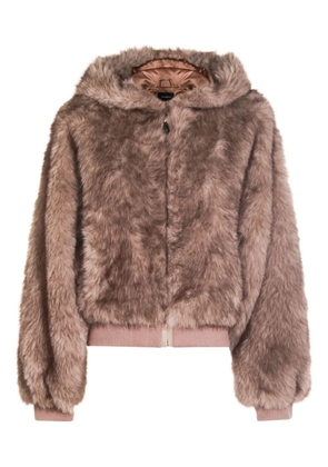 LOU ANDREA hooded jacket - Brown