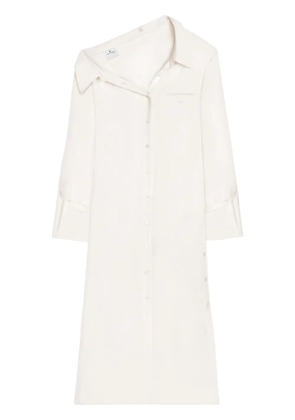 Courrèges modular crepe shirt dress - Neutrals