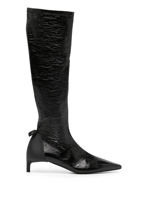 Courrèges Scuba Vinyl 30mm leather boots - Black