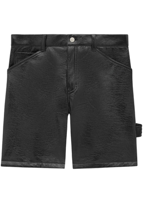 Courrèges vinyl bermuda shorts - Black
