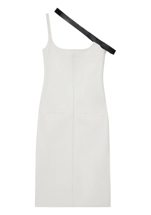 Courrèges asymmetric-strap vinyl dress - White