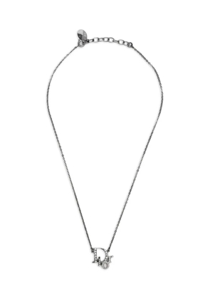 Christian Dior Pre-Owned 2000 logo-detail crystal-embellishment necklace - Silver