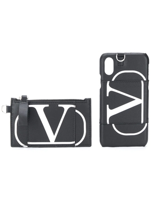 Valentino Garavani VLOGO iPhone X/XS case and cardholder - Black