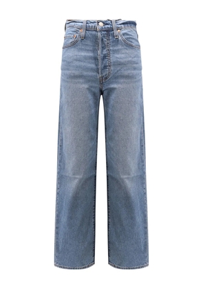 Levi's logo-patch straight-leg jeans - Blue