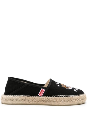 Kenzo Tiger logo-embroidered espadrilles - Black