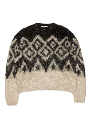 Acne Studios geometric-pattern sweater - Black