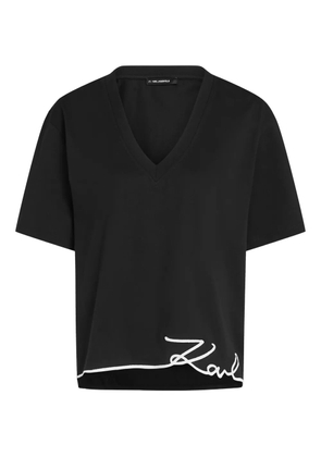 Karl Lagerfeld short-sleeves v-neck T-shirt - Black