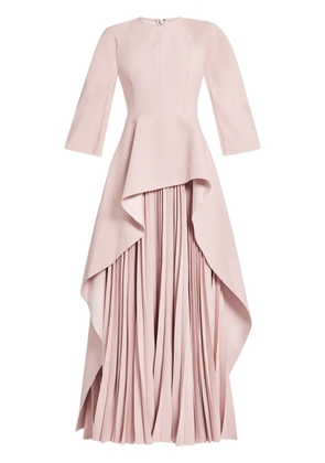 Solace London Maia draped pleated gown - Pink
