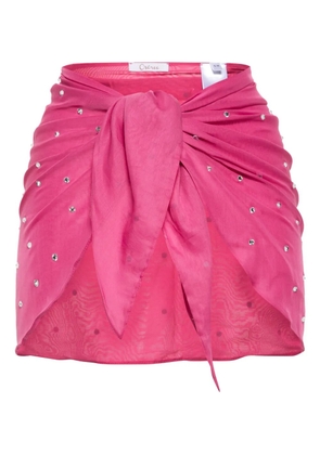 Oséree crystal-embellished mini skirt - Pink