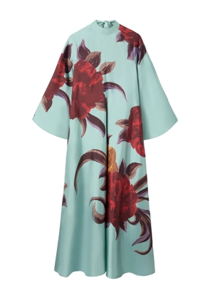 La DoubleJ Magnifico floral-print midi dress - Blue