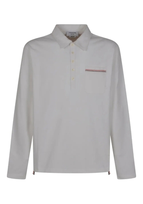 Thom Browne long-sleeve polo shirt - White