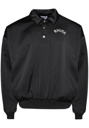 RHUDE Vintage satin rugby sweatshirt - Black