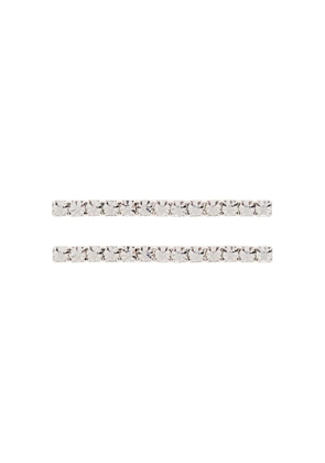 Jennifer Behr Gwen crystal hair clips - Metallic