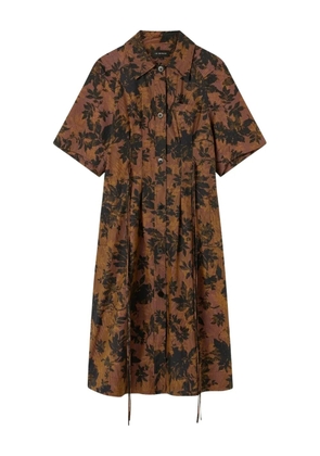 Lee Mathews Ivy floral midi hirt dress - Brown