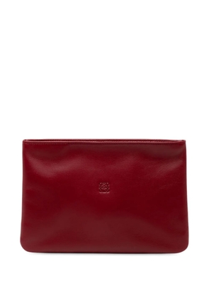 Loewe Pre-Owned 2000-2025 Leather Anagram pouch - Red
