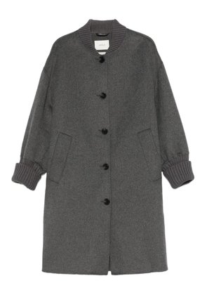 VICOLO brushed-finish coat - Grey