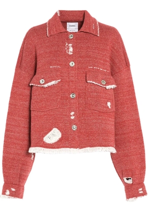 Barrie fringed denim jacket - Red