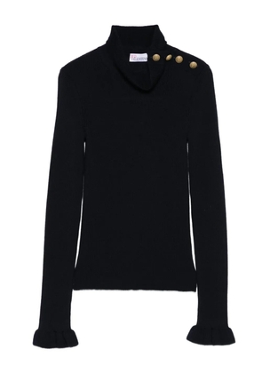 Valentino Garavani Pre-Owned 2000s button ruffled top - Blue