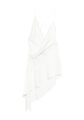 Alex Perry lace asymmetric mini dress - White