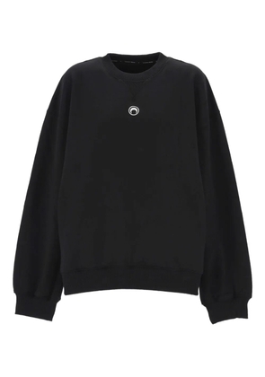 Marine Serre logo-detail sweatshirt - Black