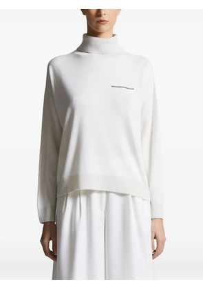 Peserico mock neck sweater - White