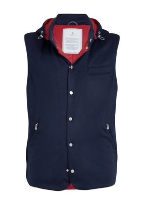 Brunello Cucinelli detachable-hood gilet - Blue