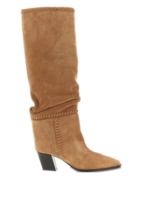 Jimmy Choo 60mm Hart stitched knee-high boots - Neutrals