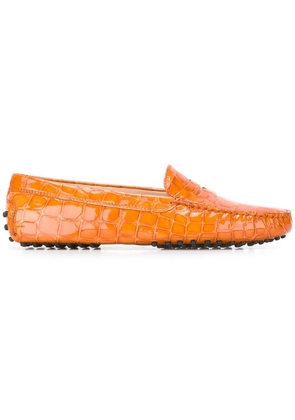 Tod's corcodile effect loafers - Yellow