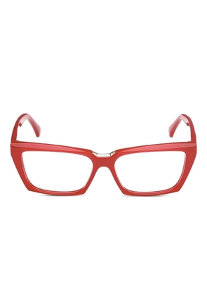 Max Mara Eyewear geometric frame glasses - Red