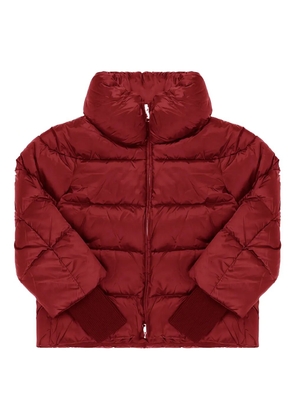 Add zip-up down jacket - Red