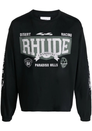 RHUDE logo-print cotton T-shirt - Black